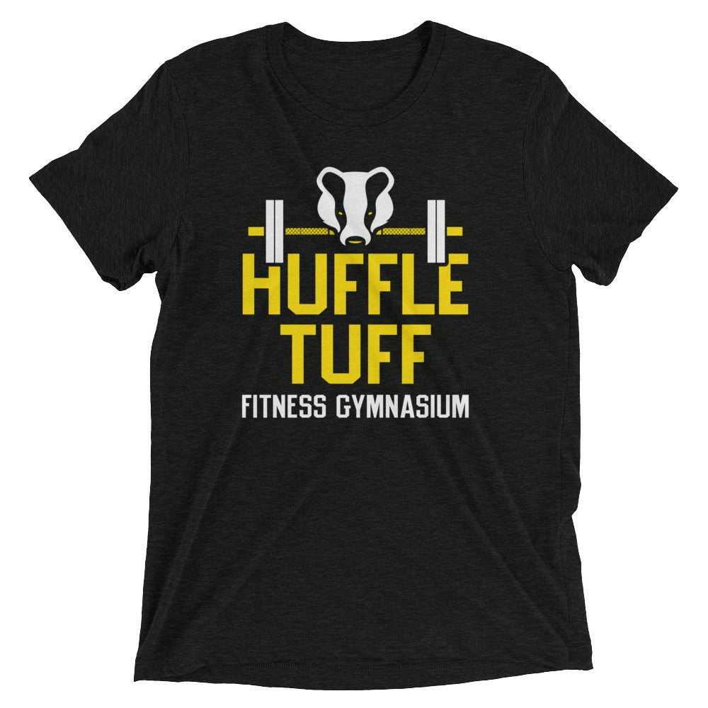 Huffle Tuff Gym Men's Tri-Blend Tee Hoodie, Sweatshirt | PureTeeCo.com (Image 1)