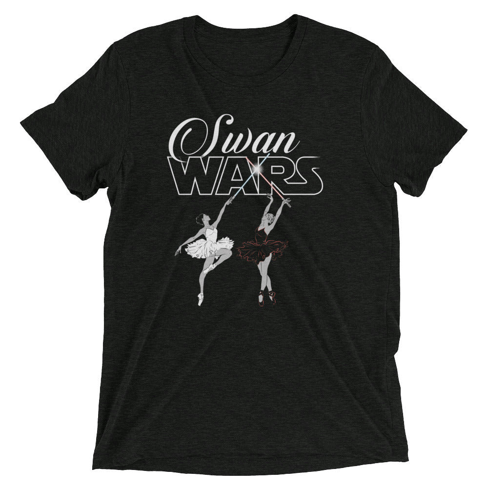 Swan Wars Men's Tri-Blend Tee Hoodie, Sweatshirt | PureTeeCo.com (Image 1)
