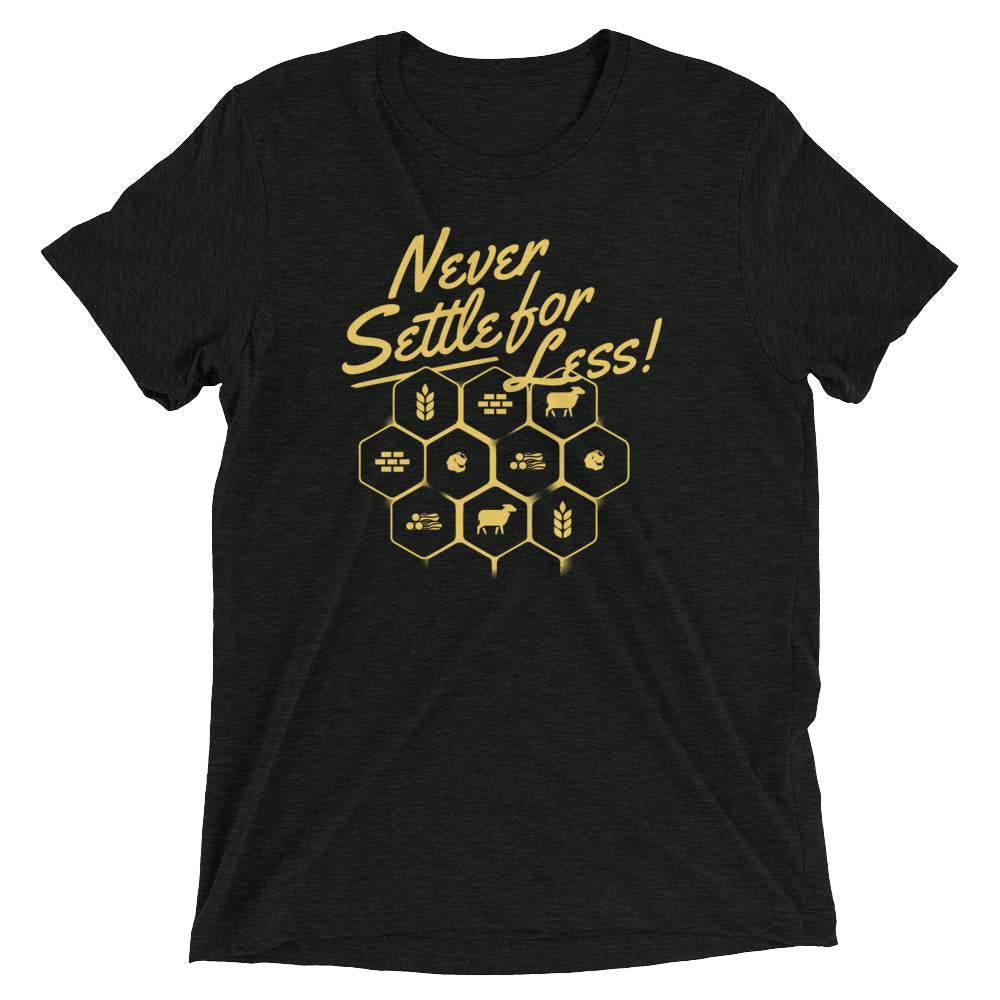 Never Settle For Less Men's Tri-Blend Tee Hoodie, Sweatshirt | PureTeeCo.com (Image 2)