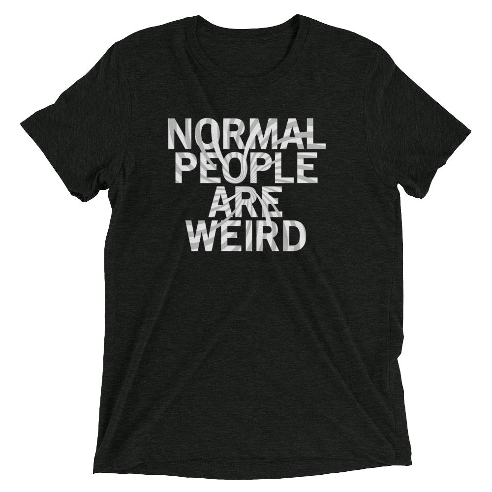Normal People Are Weird Men's Tri-Blend Tee Hoodie, Sweatshirt | PureTeeCo.com (Image 1)