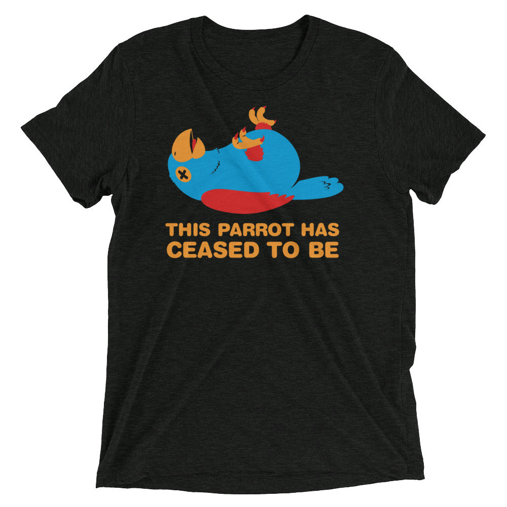 This Parrot Has Ceased To Be Men's Tri-Blend Tee Hoodie, Sweatshirt | PureTeeCo.com (Image 2)