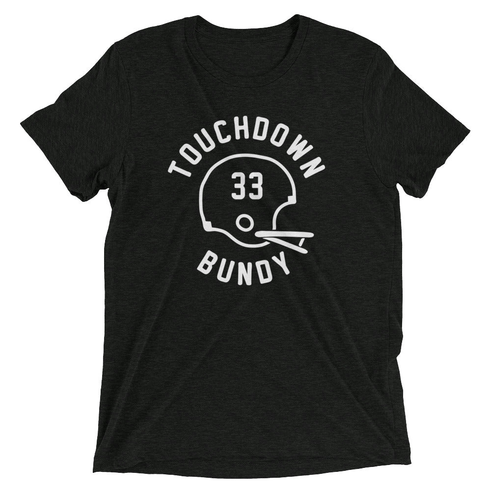 Touchdown Bundy Men's Tri-Blend Tee Hoodie, Sweatshirt | PureTeeCo.com (Image 2)