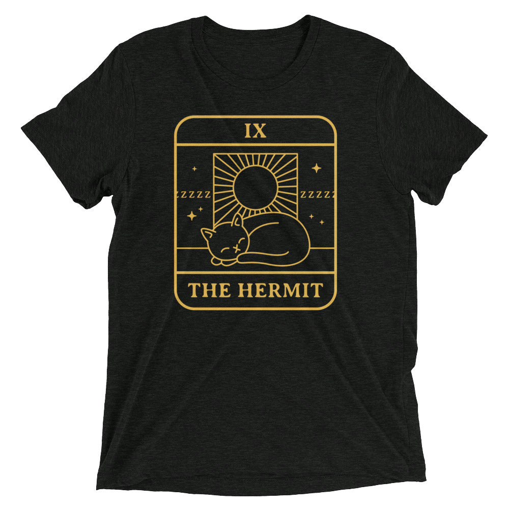 The Hermit Men's Tri-Blend Tee Hoodie, Sweatshirt | PureTeeCo.com (Image 1)