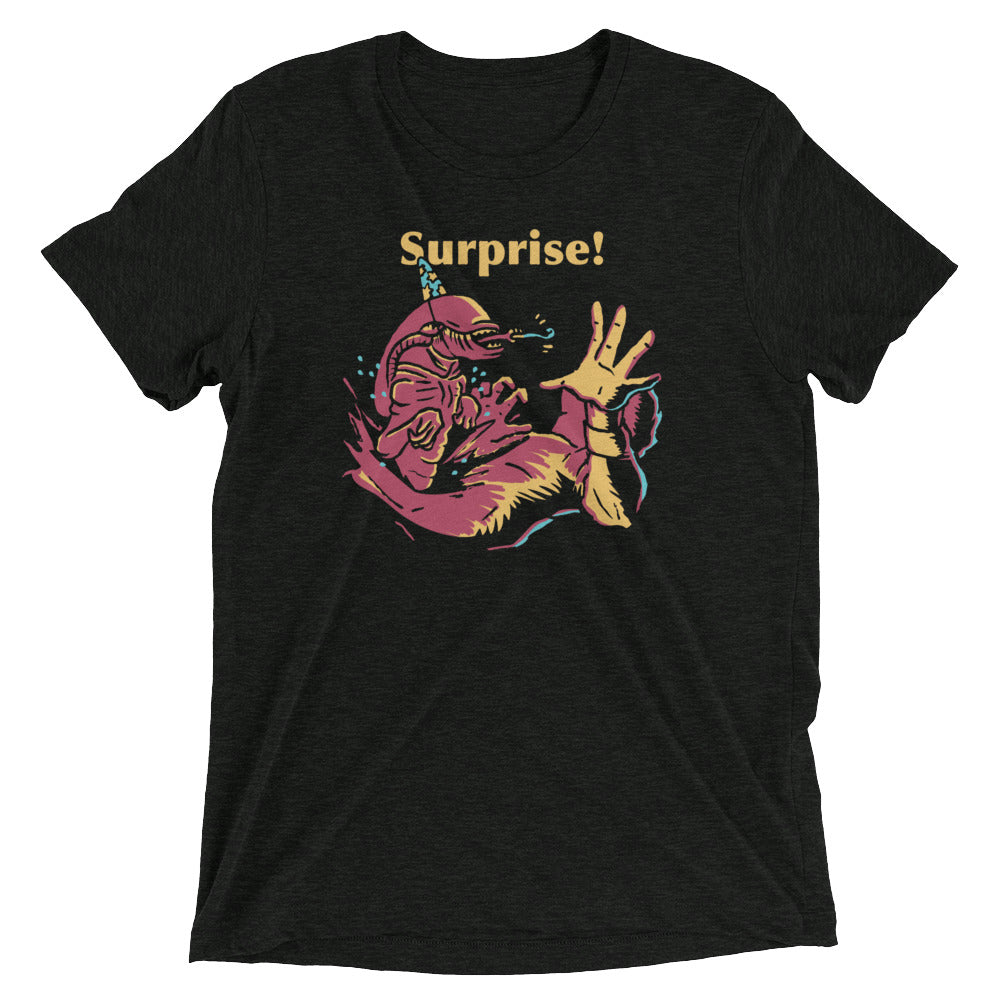 Surprise Party! Men's Tri-Blend Tee Hoodie, Sweatshirt | PureTeeCo.com (Image 1)