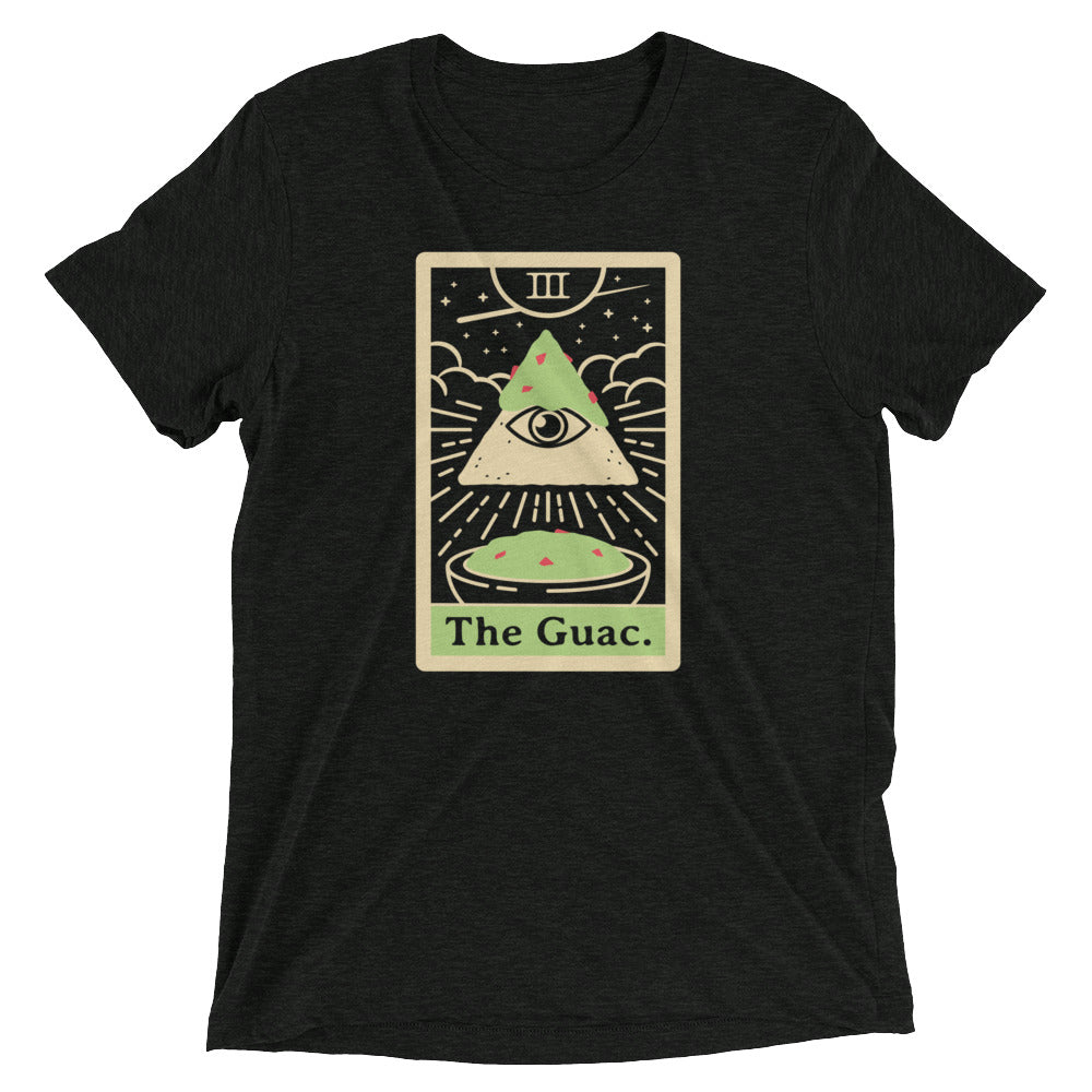 The Guac Tarot Men's Tri-Blend Tee Hoodie, Sweatshirt | PureTeeCo.com (Image 1)