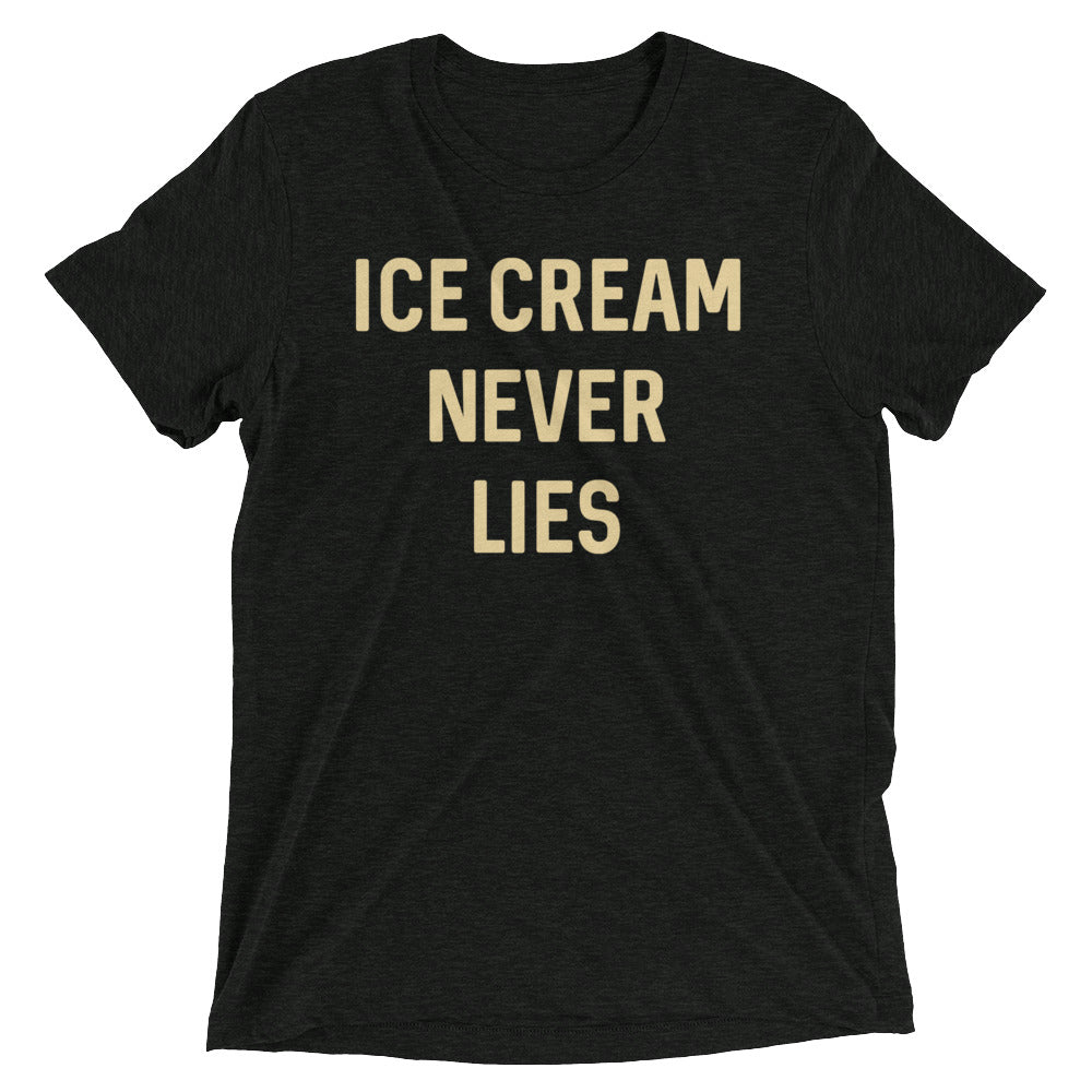 Ice Cream Never Lies Men's Tri-Blend Tee Hoodie, Sweatshirt | PureTeeCo.com (Image 1)