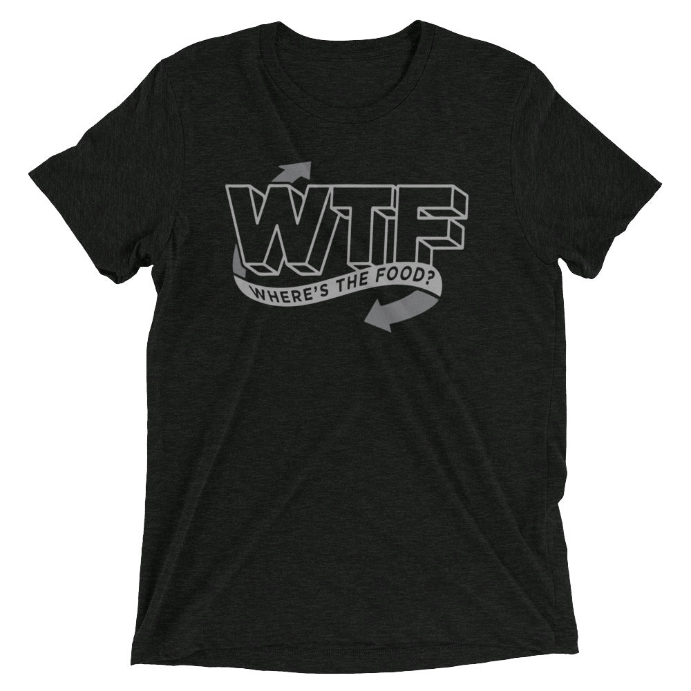 Where's The Food? Men's Tri-Blend Tee Hoodie, Sweatshirt | PureTeeCo.com (Image 1)