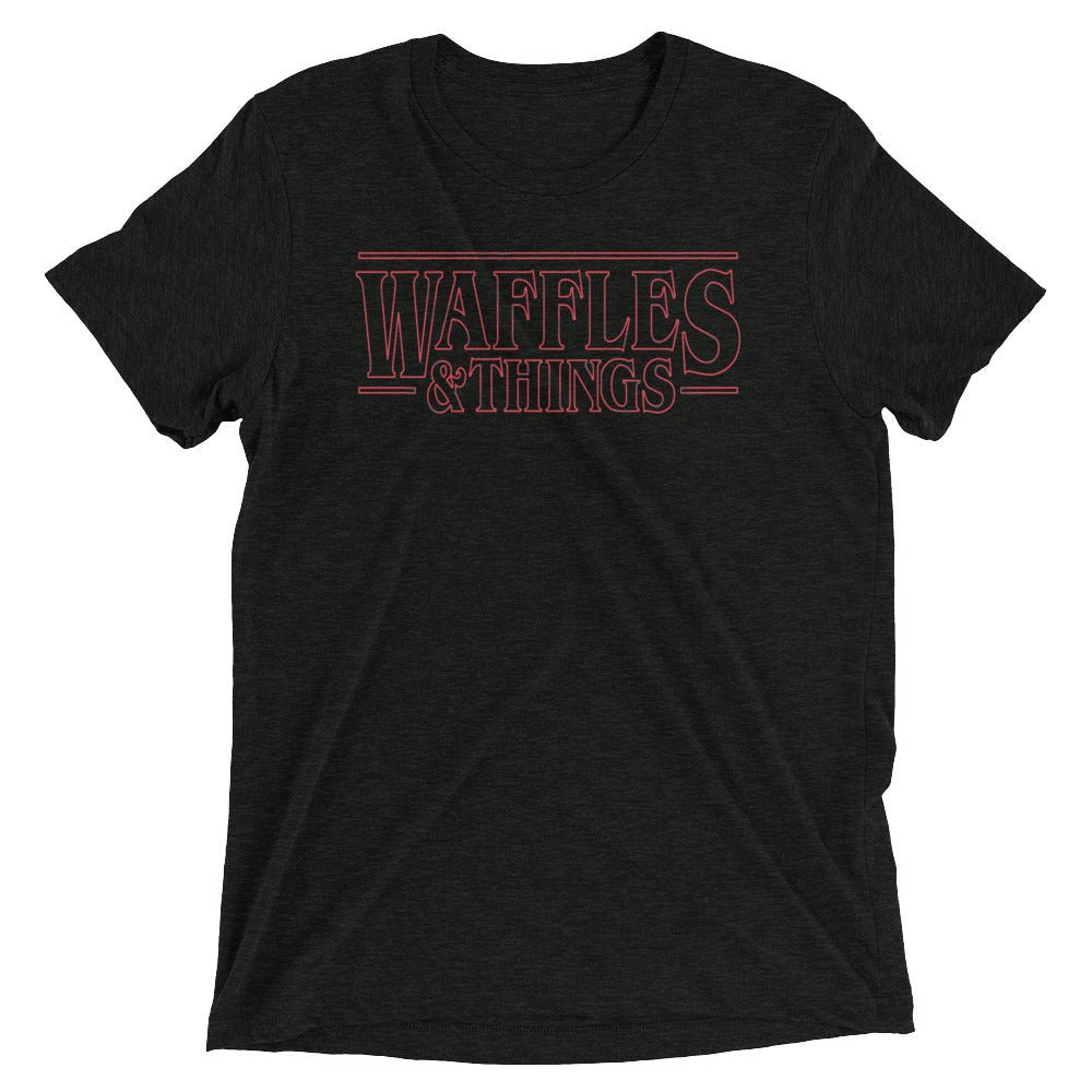 Waffles & Things Men's Tri-Blend Tee Hoodie, Sweatshirt | PureTeeCo.com (Image 1)