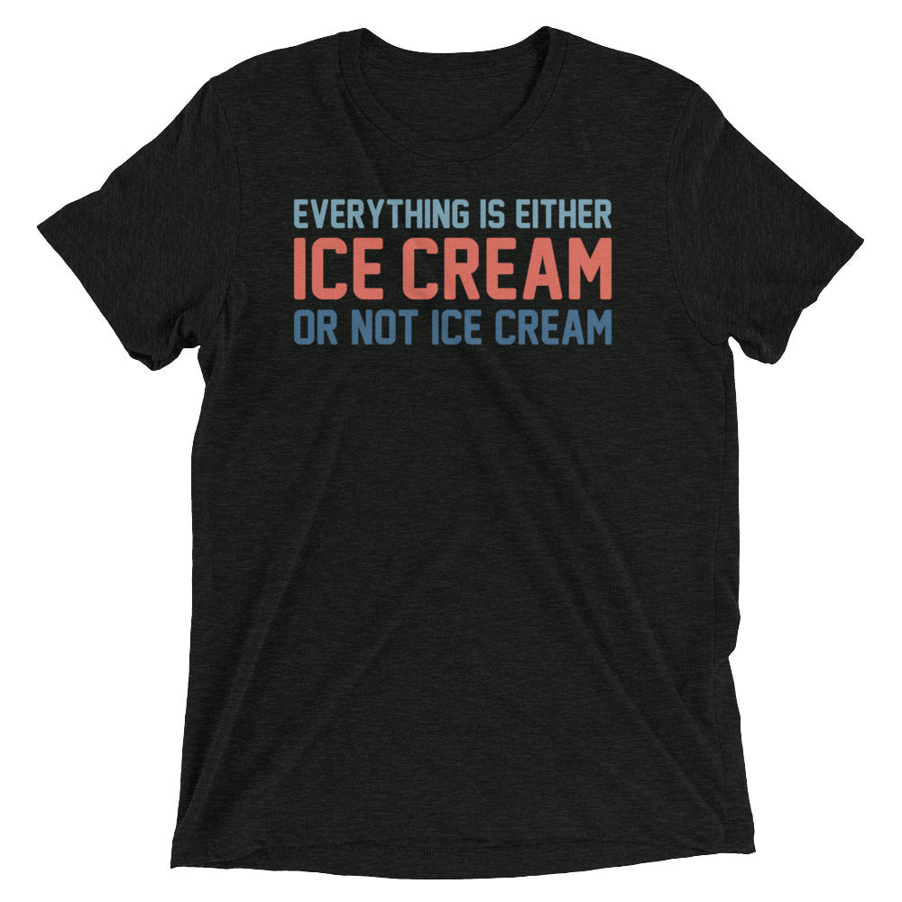 Everything Is Ice Cream Or Not Ice Cream Men's Tri-Blend Tee Hoodie, Sweatshirt | PureTeeCo.com (Image 3)