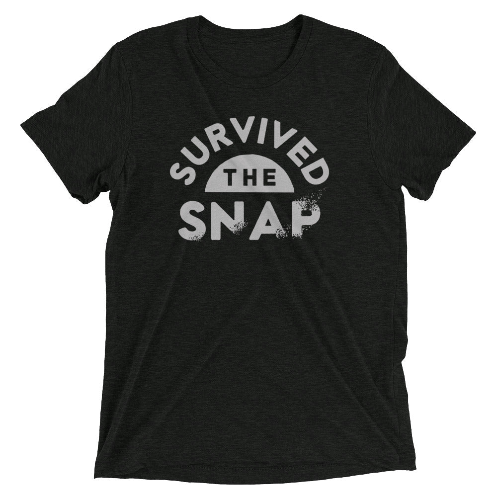 Survived The Snap Men's Tri-Blend Tee Hoodie, Sweatshirt | PureTeeCo.com (Image 1)