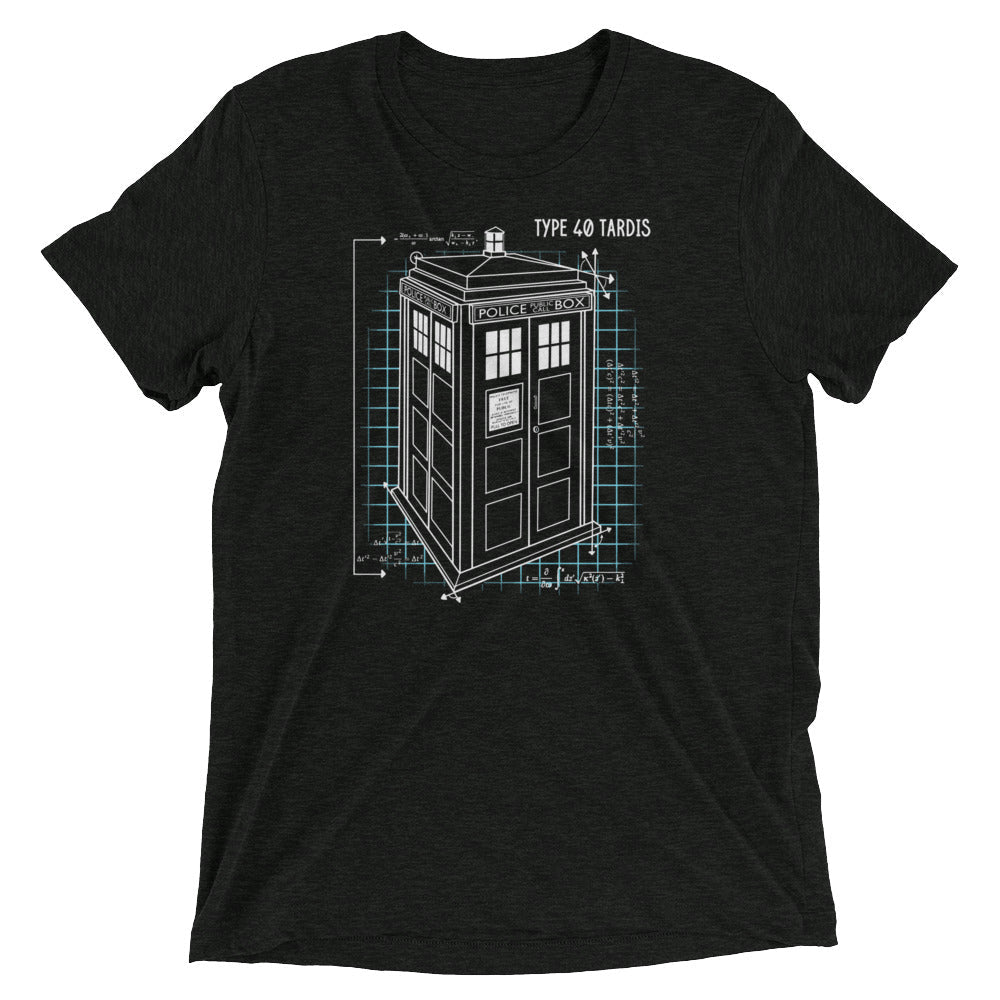 Type 40 Tardis Men's Tri-Blend Tee Hoodie, Sweatshirt | PureTeeCo.com (Image 2)
