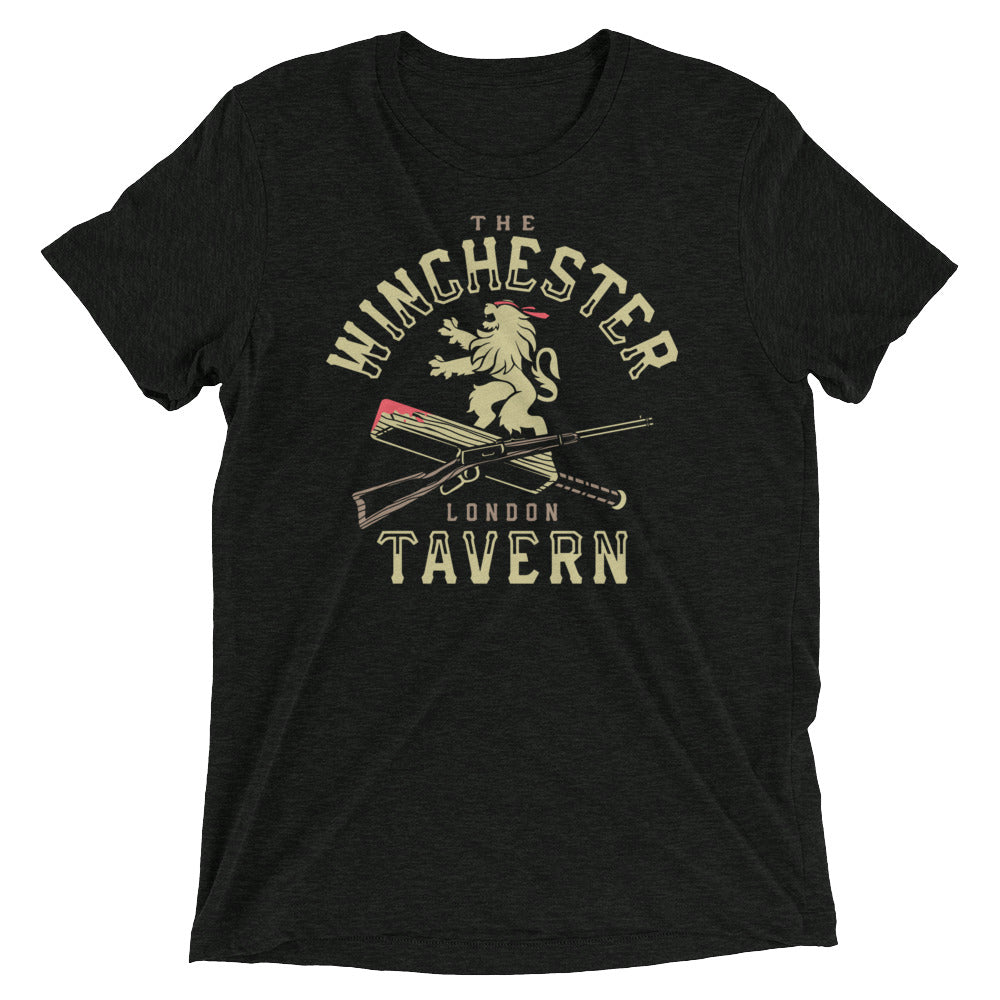 The Winchester Tavern Men's Tri-Blend Tee Hoodie, Sweatshirt | PureTeeCo.com (Image 1)