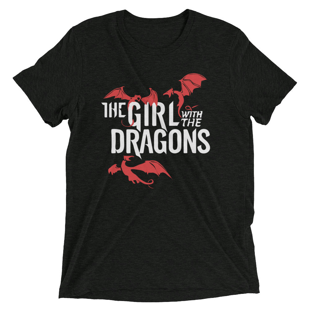 The Girl With The Dragons Men's Tri-Blend Tee Hoodie, Sweatshirt | PureTeeCo.com (Image 1)