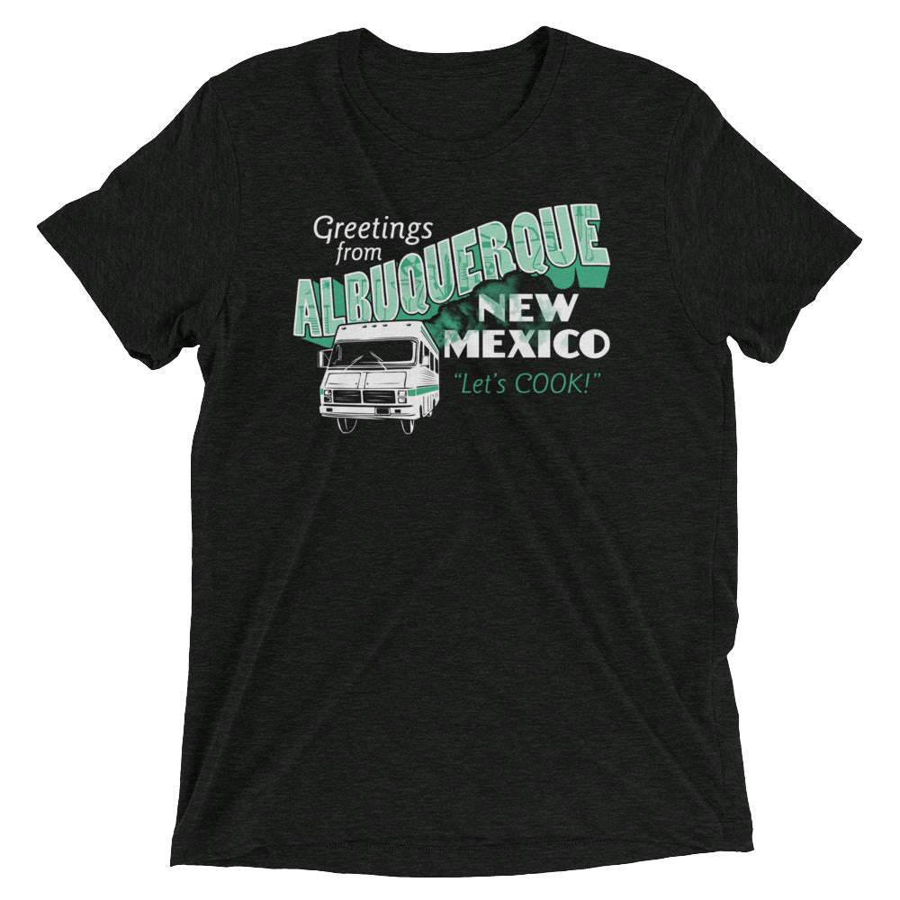 Greetings From Albuquerque Men's Tri-Blend Tee Hoodie, Sweatshirt | PureTeeCo.com (Image 2)