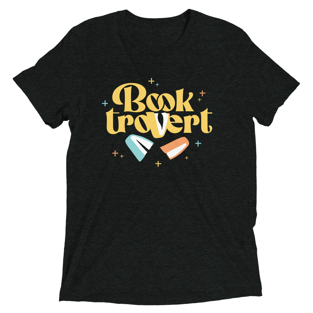 Booktrovert Men's Tri-Blend Tee Hoodie, Sweatshirt | PureTeeCo.com (Image 2)