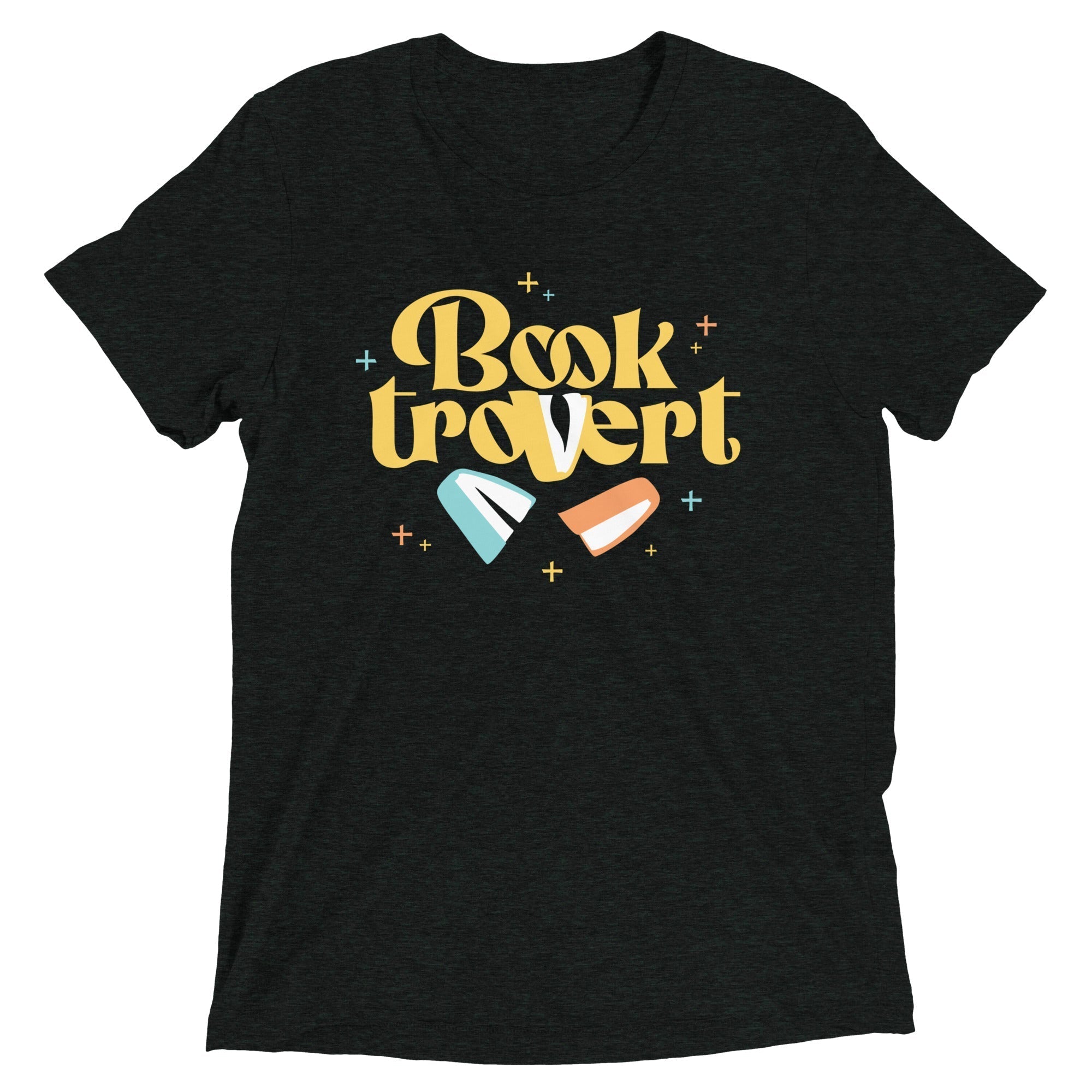 Booktrovert Men's Tri-Blend Tee Hoodie, Sweatshirt | PureTeeCo.com (Image 2)