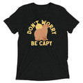 Don't Worry Be Capy Men's Tri-Blend Tee Hoodie, Sweatshirt | PureTeeCo.com (Image 1)