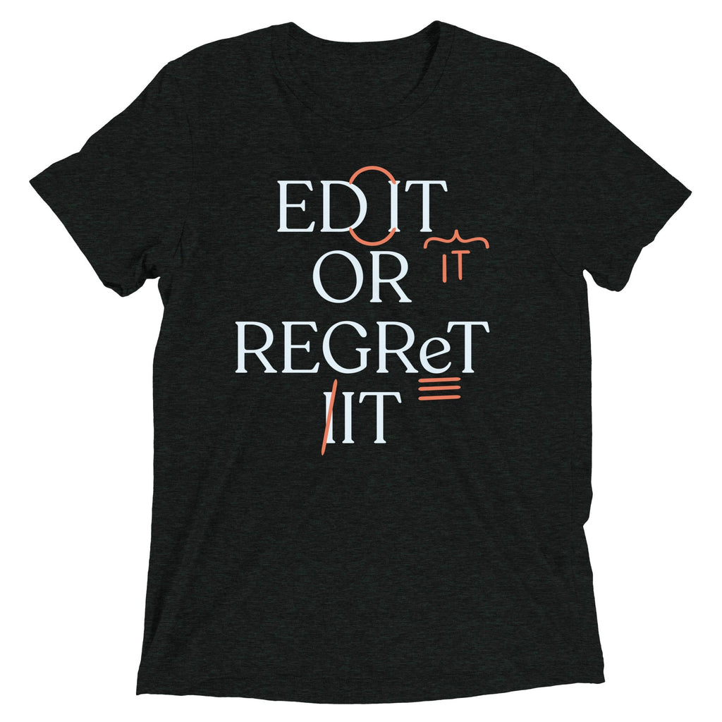 Edit Or Regret It Men's Tri-Blend Tee Hoodie, Sweatshirt | PureTeeCo.com (Image 2)