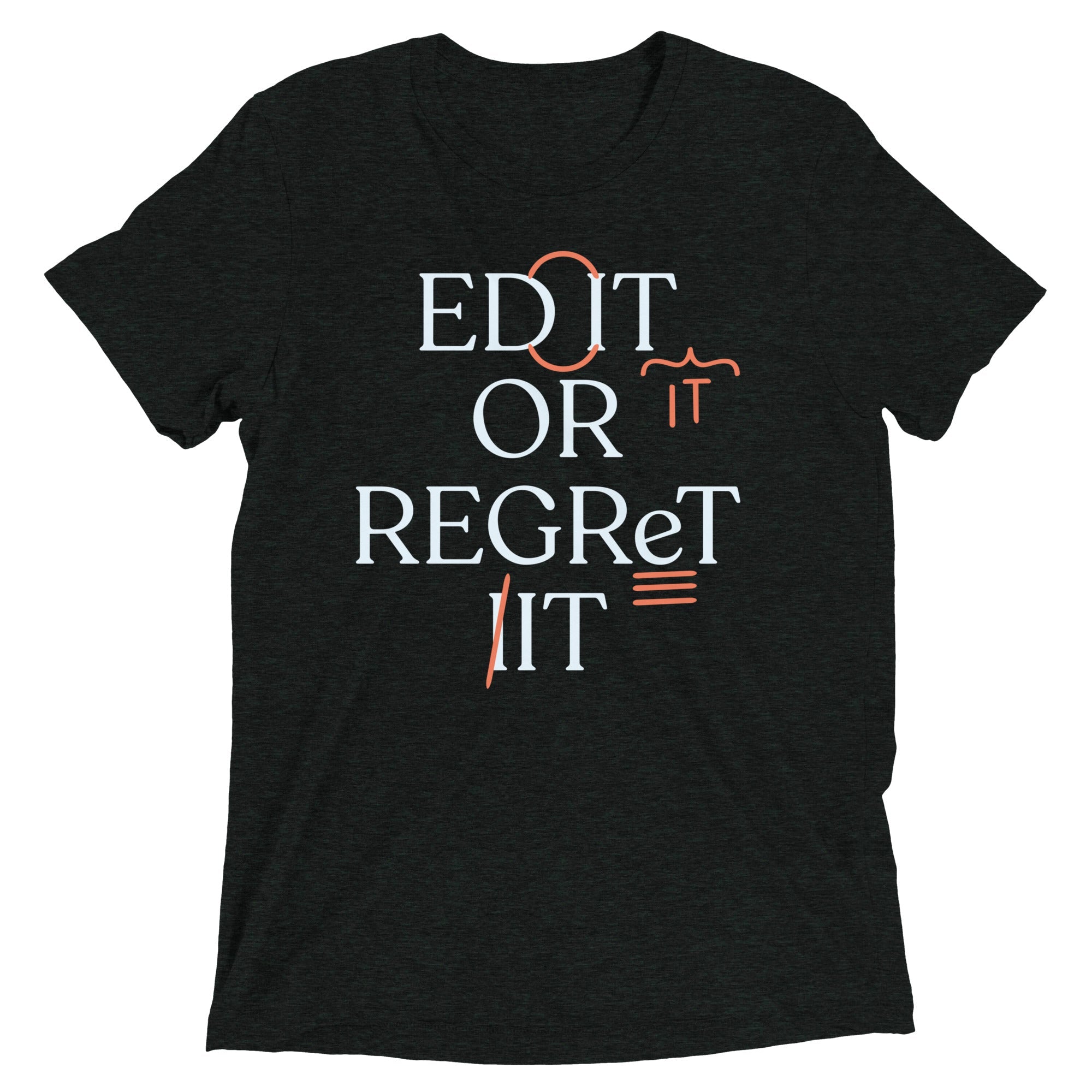 Edit Or Regret It Men's Tri-Blend Tee Hoodie, Sweatshirt | PureTeeCo.com (Image 2)