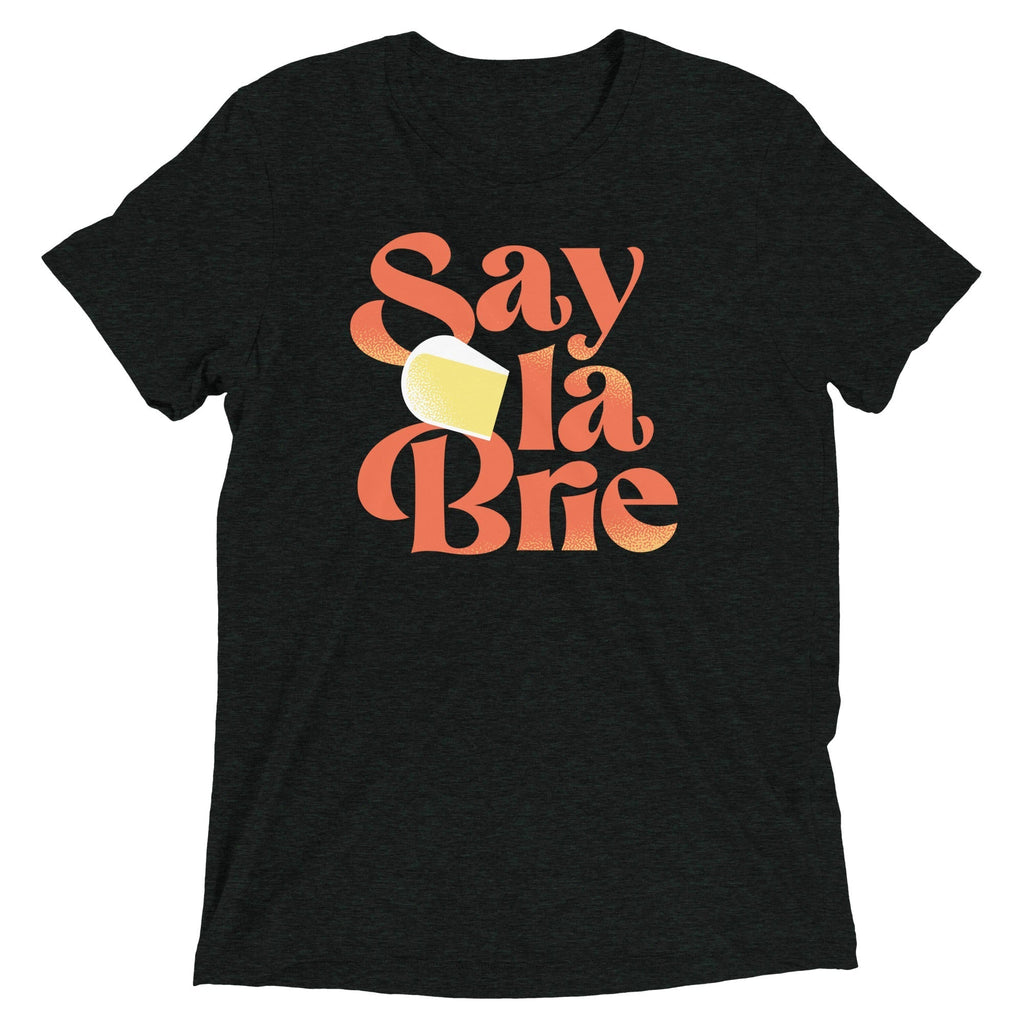 Say La Brie Men's Tri-Blend Tee Hoodie, Sweatshirt | PureTeeCo.com (Image 3)