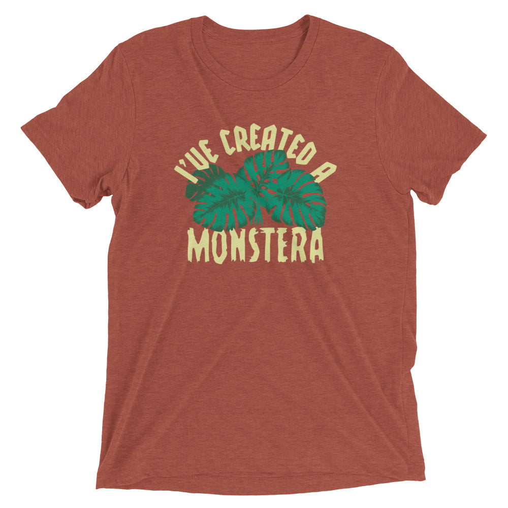 I've Created A Monstera Men's Tri-Blend Tee Hoodie, Sweatshirt | PureTeeCo.com (Image 5)