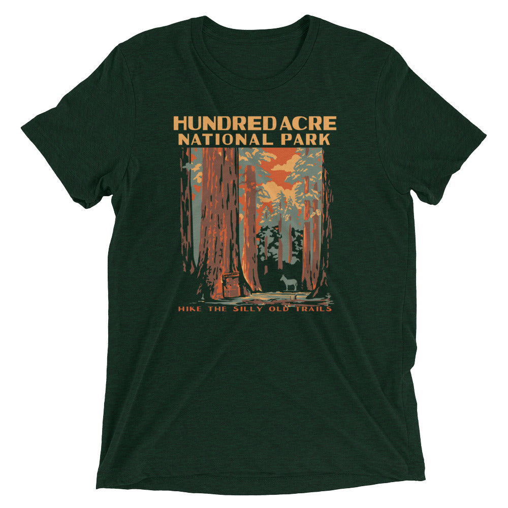 Hundred Acre National Park Men's Tri-Blend Tee Hoodie, Sweatshirt | PureTeeCo.com (Image 3)