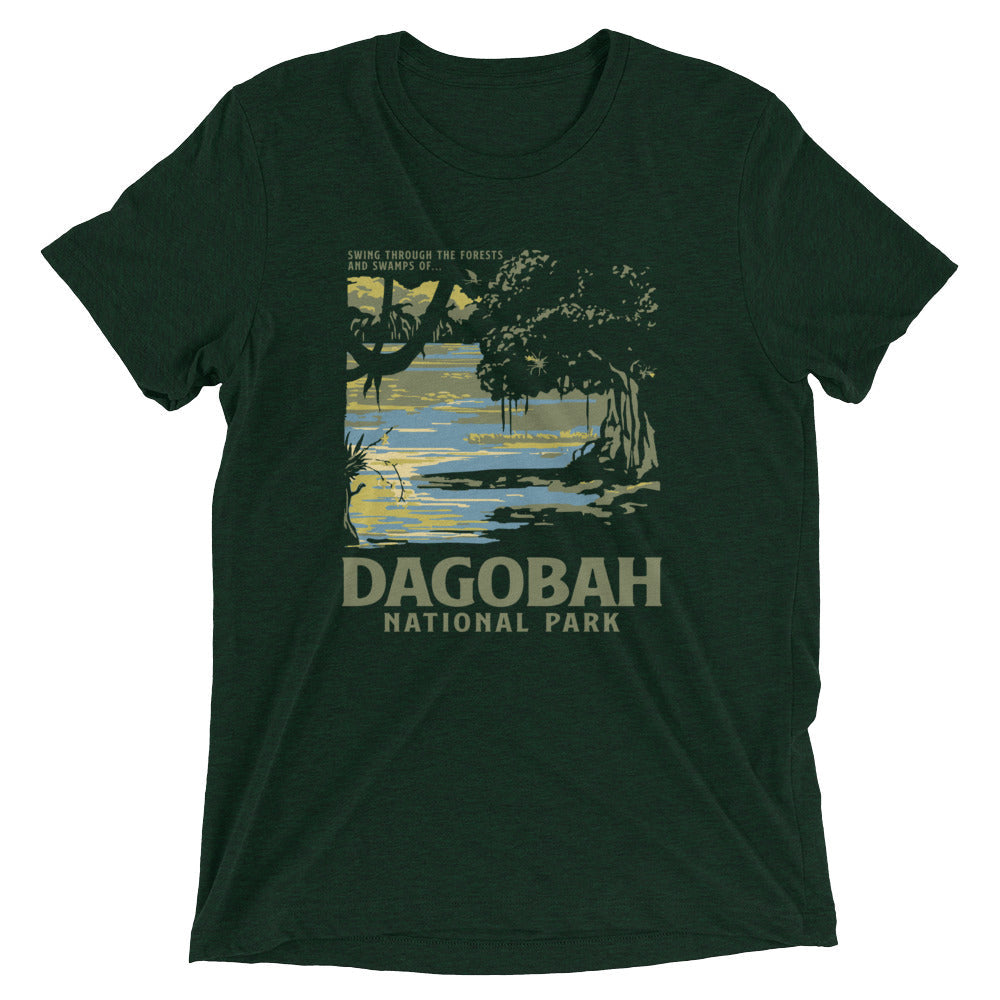 Dagobah National Park Men's Tri-Blend Tee Hoodie, Sweatshirt | PureTeeCo.com (Image 2)
