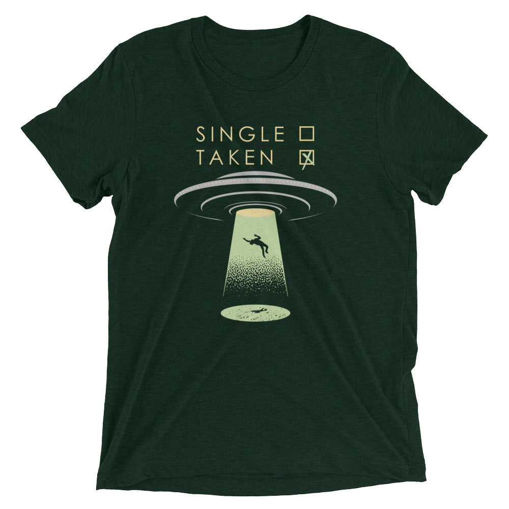 Single Taken UFO Men's Tri-Blend Tee Hoodie, Sweatshirt | PureTeeCo.com (Image 3)