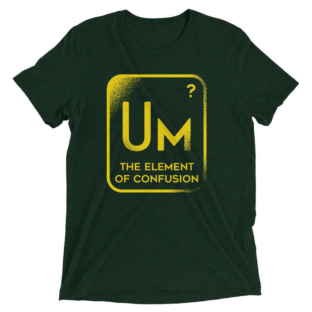 The Element Of Confusion Men's Tri-Blend Tee Hoodie, Sweatshirt | PureTeeCo.com (Image 3)