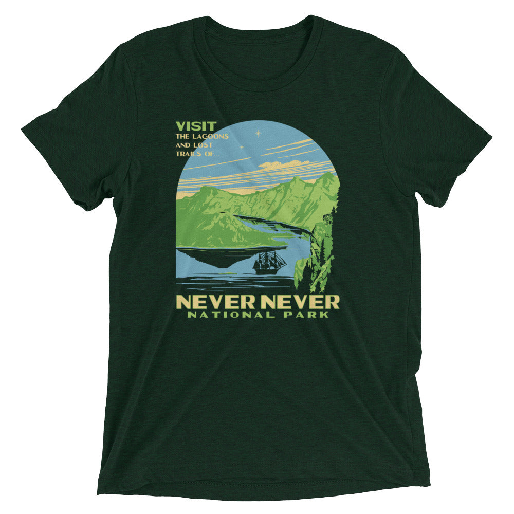 Never Never National Park Men's Tri-Blend Tee Hoodie, Sweatshirt | PureTeeCo.com (Image 3)