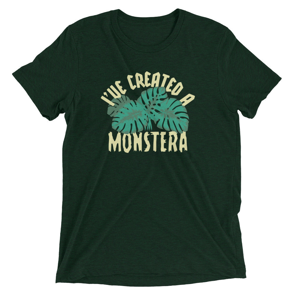 I've Created A Monstera Men's Tri-Blend Tee Hoodie, Sweatshirt | PureTeeCo.com (Image 2)