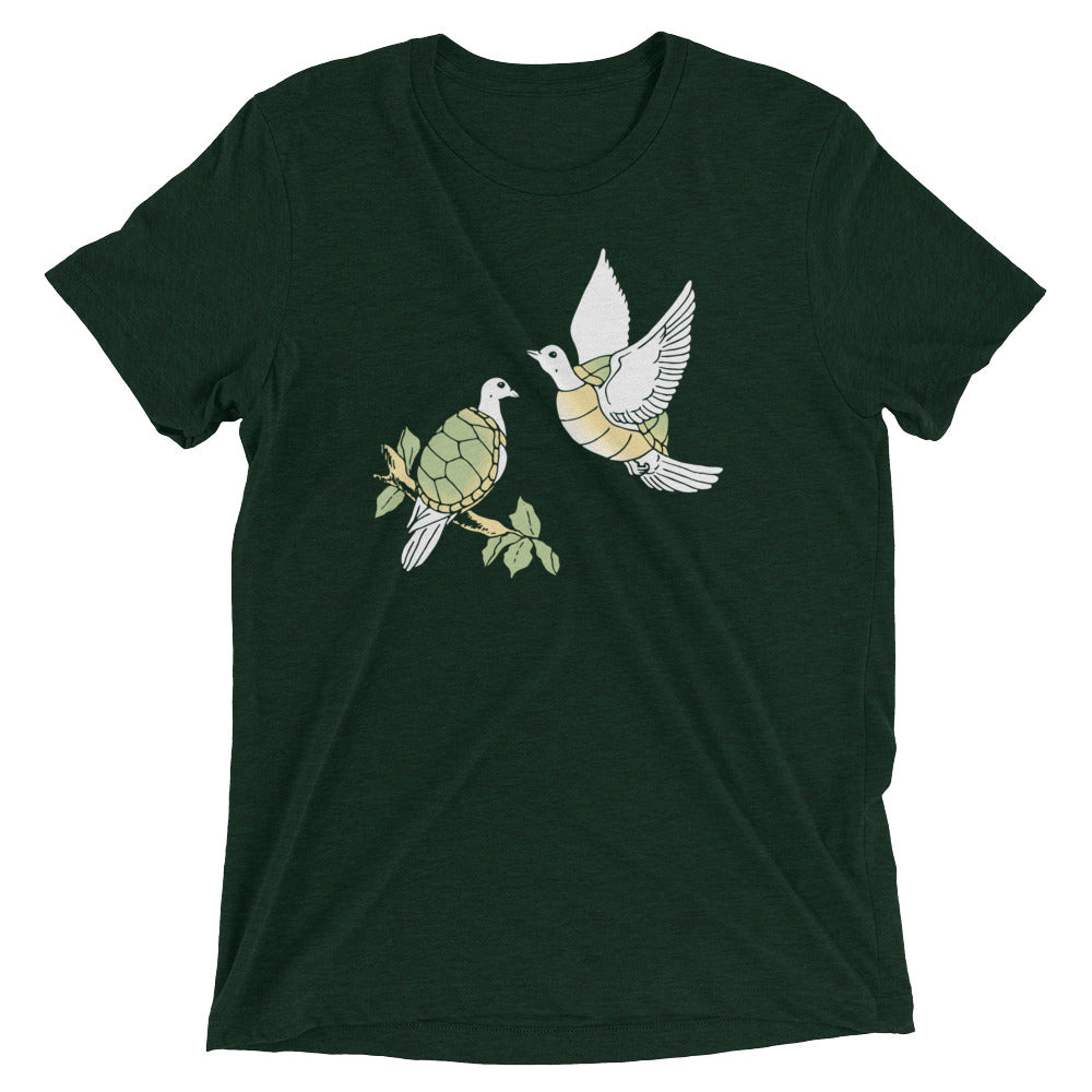 Two Turtle Doves Men's Tri-Blend Tee Hoodie, Sweatshirt | PureTeeCo.com (Image 2)