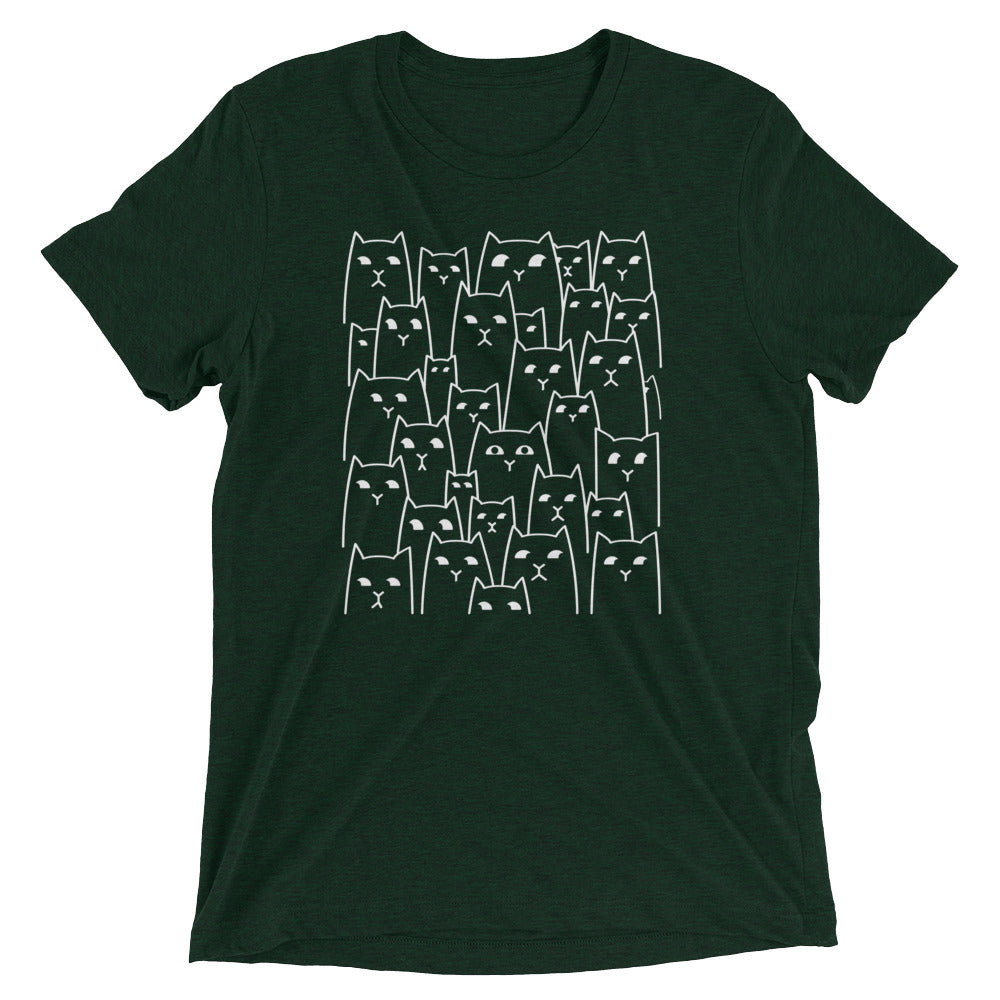 Suspicious Cats Men's Tri-Blend Tee Hoodie, Sweatshirt | PureTeeCo.com (Image 3)