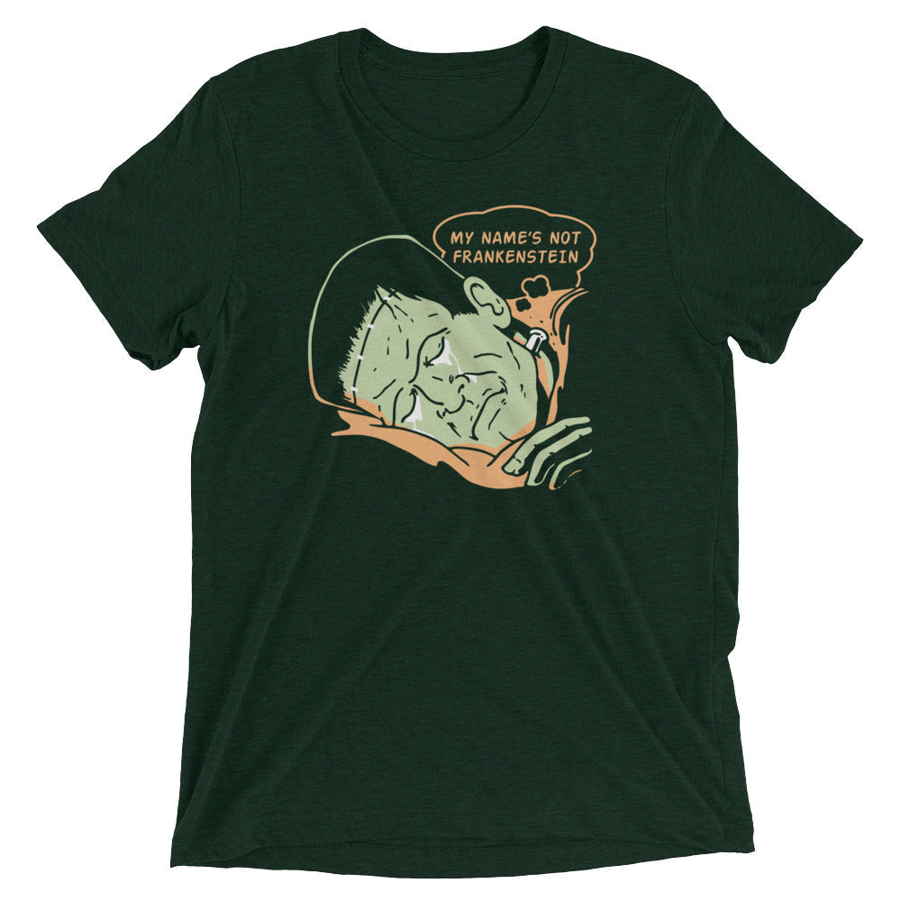 My Name's Not Frankenstein Men's Tri-Blend Tee Hoodie, Sweatshirt | PureTeeCo.com (Image 2)