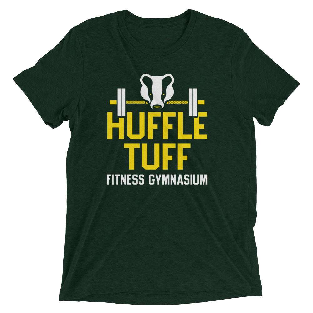 Huffle Tuff Gym Men's Tri-Blend Tee Hoodie, Sweatshirt | PureTeeCo.com (Image 2)