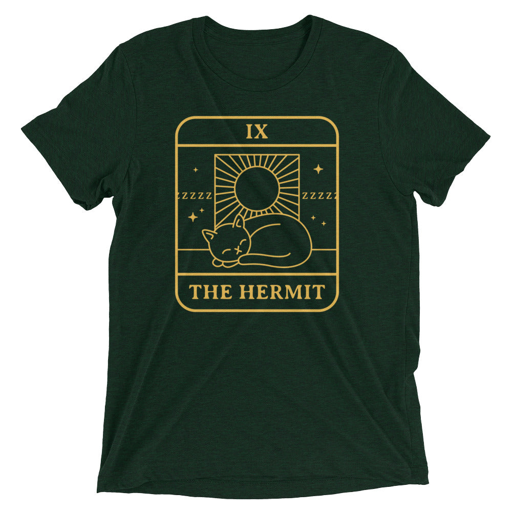The Hermit Men's Tri-Blend Tee Hoodie, Sweatshirt | PureTeeCo.com (Image 2)