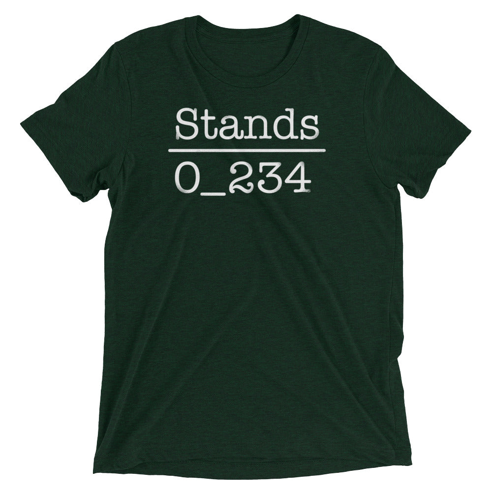 No 1 Under Stands Men's Tri-Blend Tee Hoodie, Sweatshirt | PureTeeCo.com (Image 1)