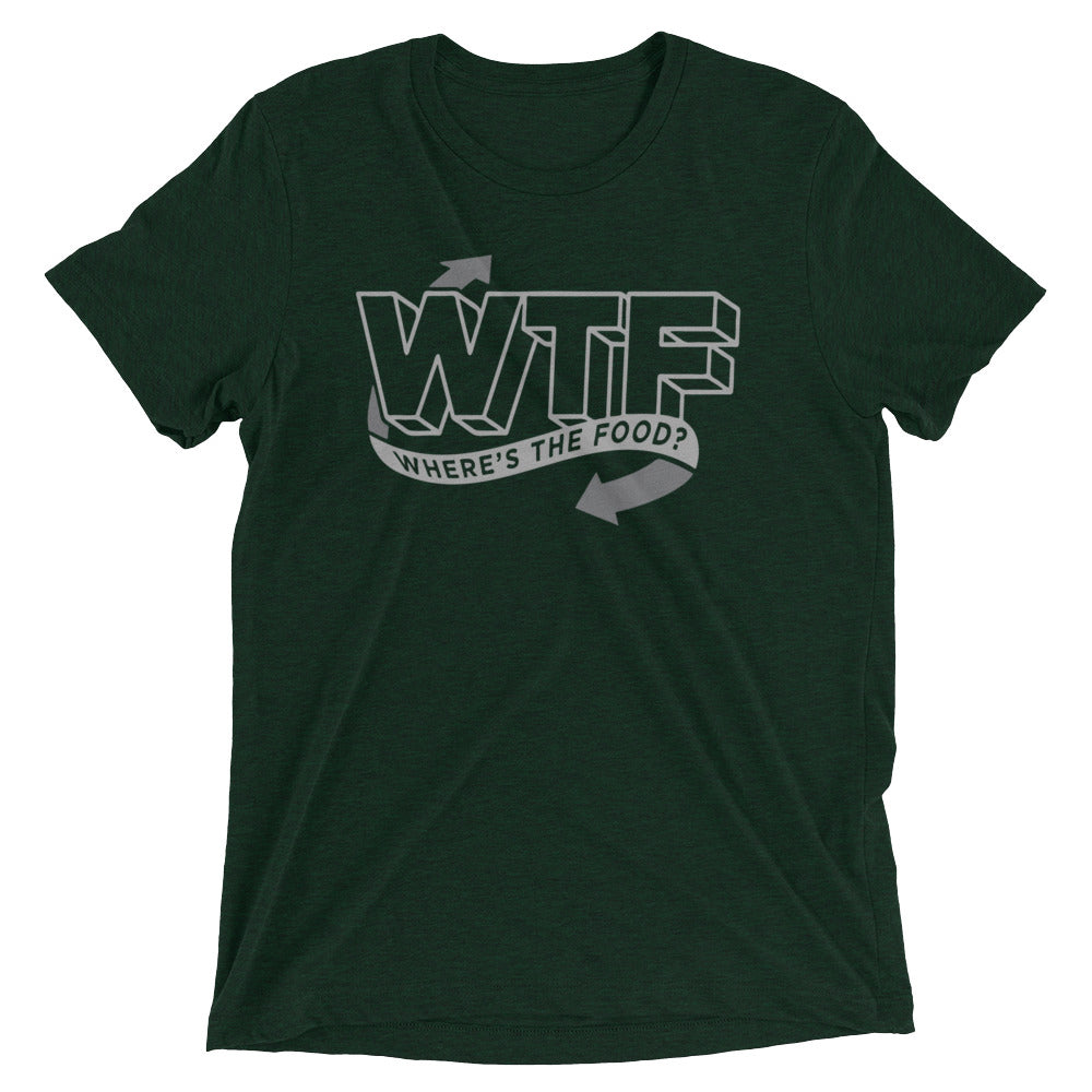 Where's The Food? Men's Tri-Blend Tee Hoodie, Sweatshirt | PureTeeCo.com (Image 2)