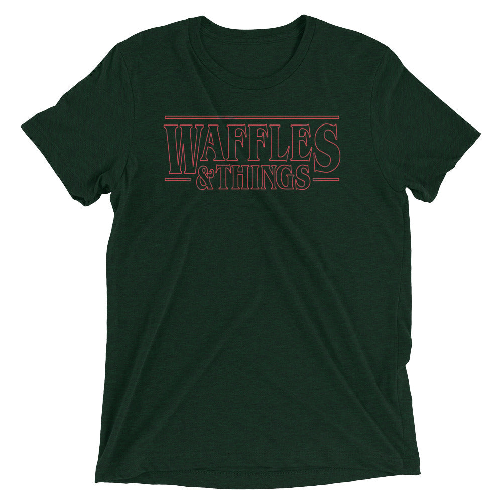 Waffles & Things Men's Tri-Blend Tee Hoodie, Sweatshirt | PureTeeCo.com (Image 2)