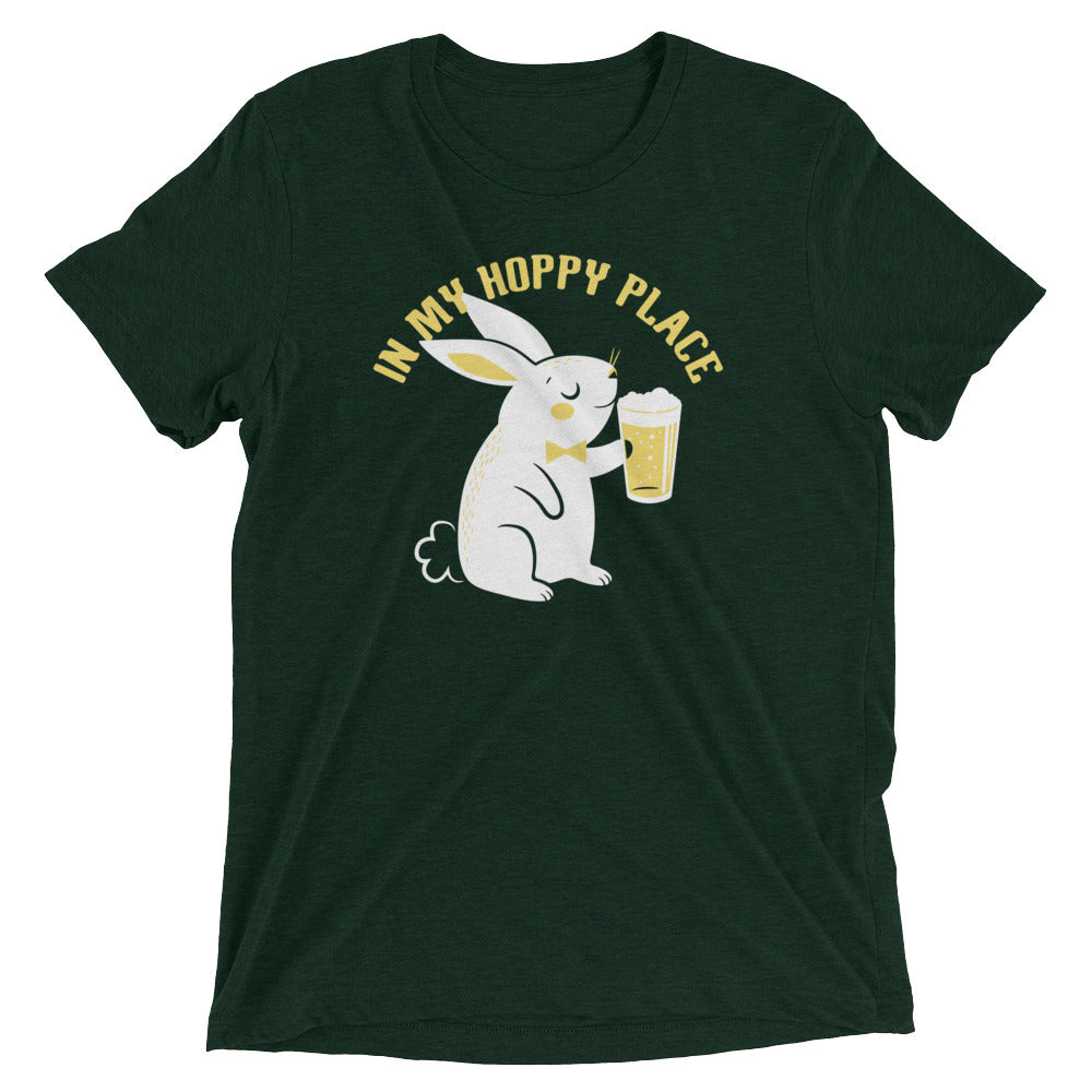In My Hoppy Place Men's Tri-Blend Tee Hoodie, Sweatshirt | PureTeeCo.com (Image 2)