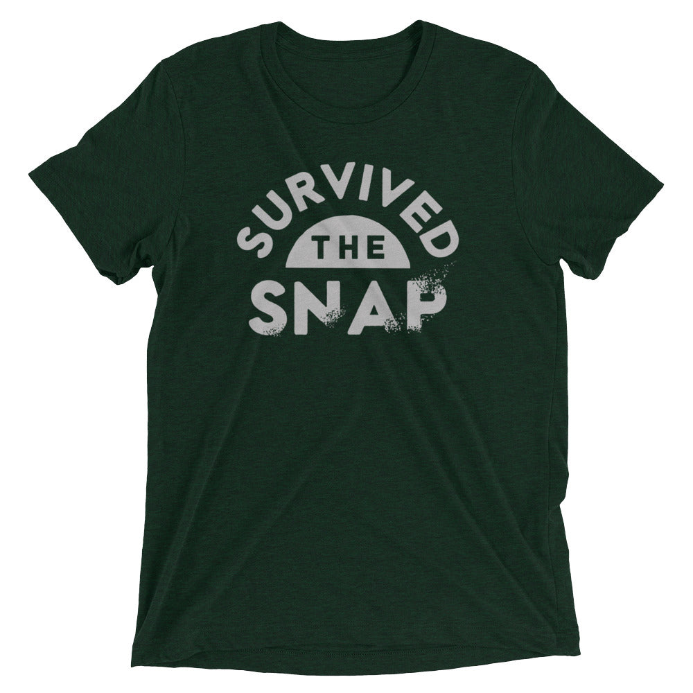 Survived The Snap Men's Tri-Blend Tee Hoodie, Sweatshirt | PureTeeCo.com (Image 2)