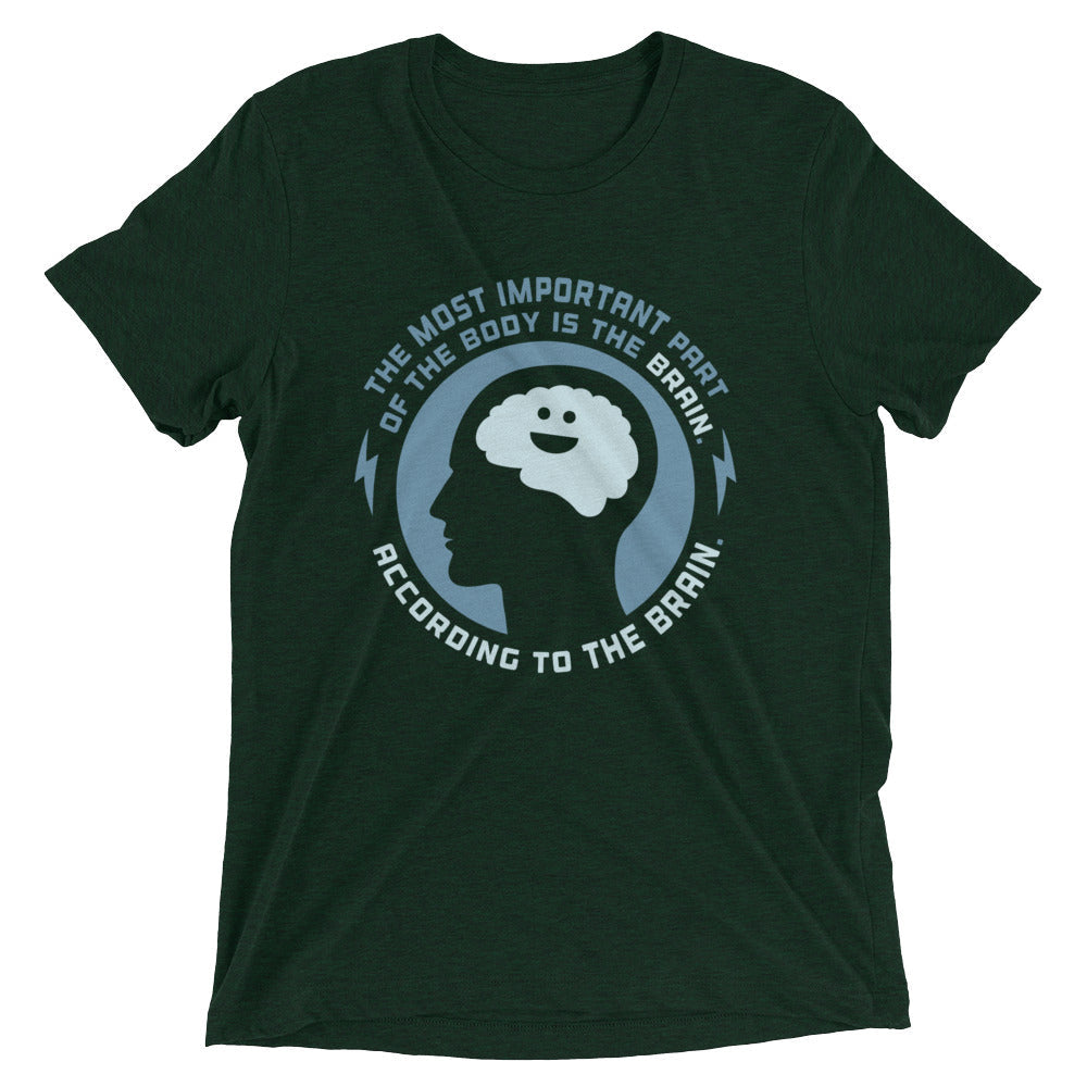 Most Important Part Of The Body Men's Tri-Blend Tee Hoodie, Sweatshirt | PureTeeCo.com (Image 2)
