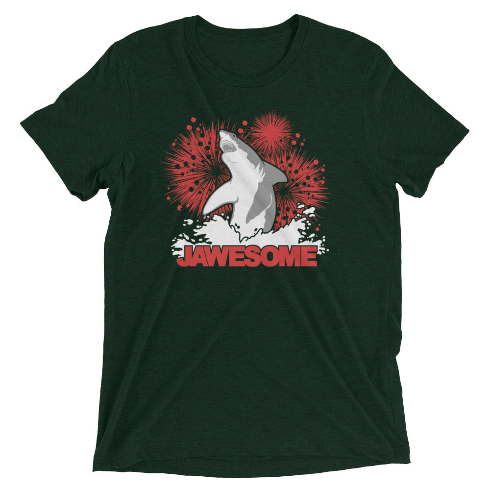 Jawesome! Men's Tri-Blend Tee Hoodie, Sweatshirt | PureTeeCo.com (Image 3)
