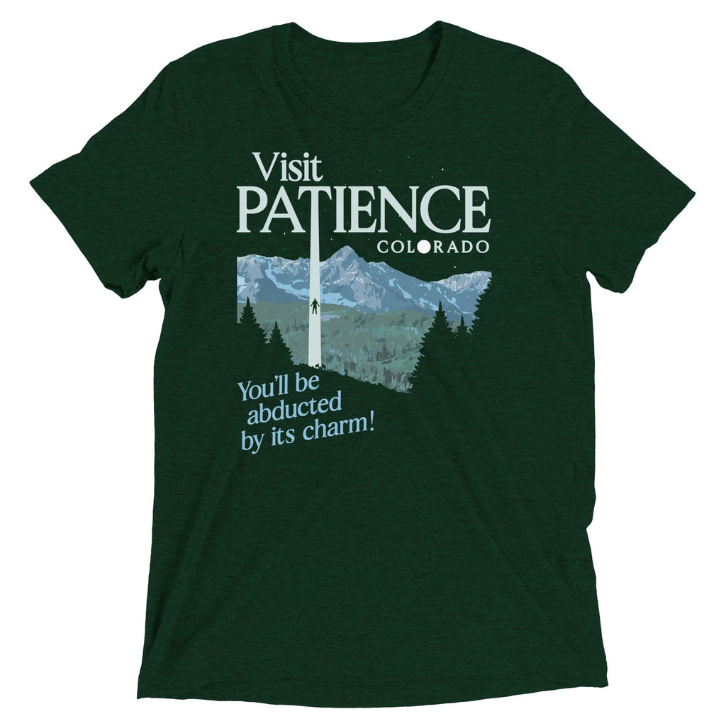 Visit Patience Colorado Men's Tri-Blend Tee Hoodie, Sweatshirt | PureTeeCo.com (Image 4)