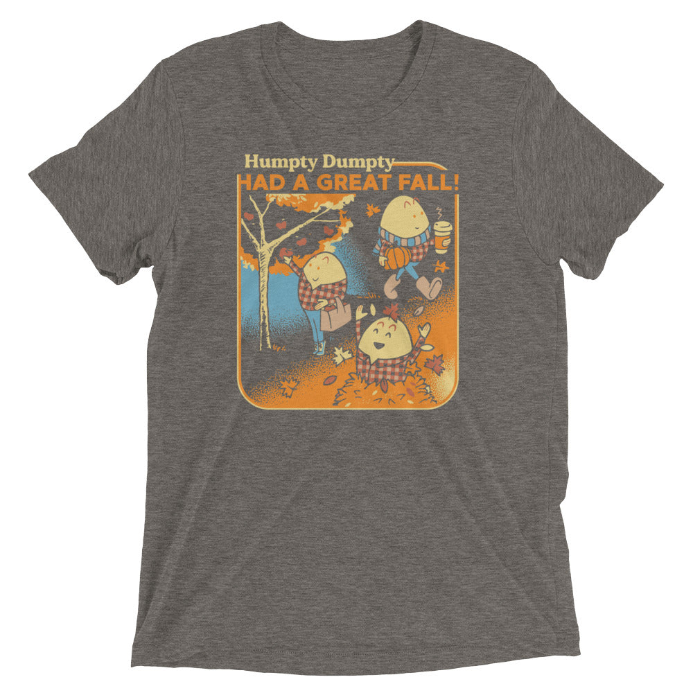 Humpty Dumpty Had A Great Fall Men's Tri-Blend Tee Hoodie, Sweatshirt | PureTeeCo.com (Image 5)