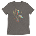 Unicycling Unicorn With Corn Men's Tri-Blend Tee Hoodie, Sweatshirt | PureTeeCo.com (Image 1)