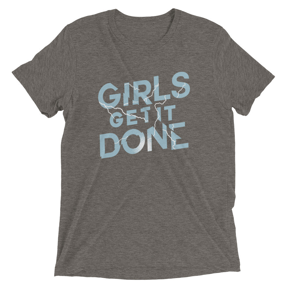 Girls Get It Done Men's Tri-Blend Tee Hoodie, Sweatshirt | PureTeeCo.com (Image 4)