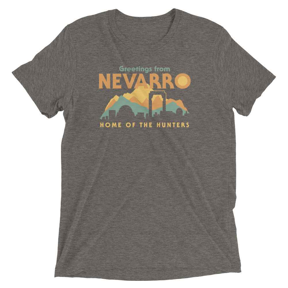 Greetings From Nevarro Men's Tri-Blend Tee Hoodie, Sweatshirt | PureTeeCo.com (Image 1)