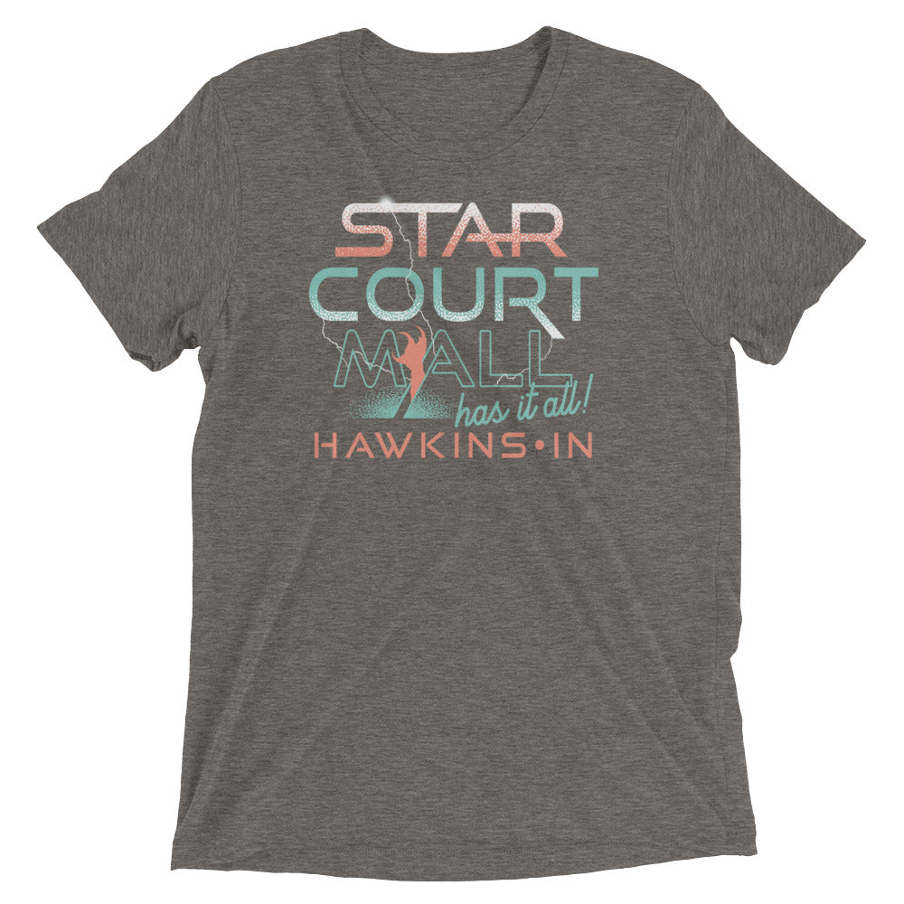 Starcourt Mall Men's Tri-Blend Tee Hoodie, Sweatshirt | PureTeeCo.com (Image 1)