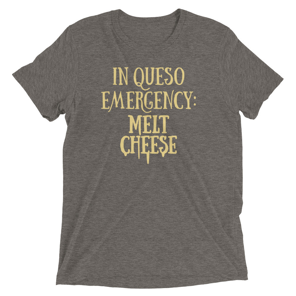 In Queso Emergency: Melt Cheese Men's Tri-Blend Tee Hoodie, Sweatshirt | PureTeeCo.com (Image 5)